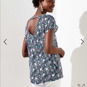 LOFT Floral Bar Back Top